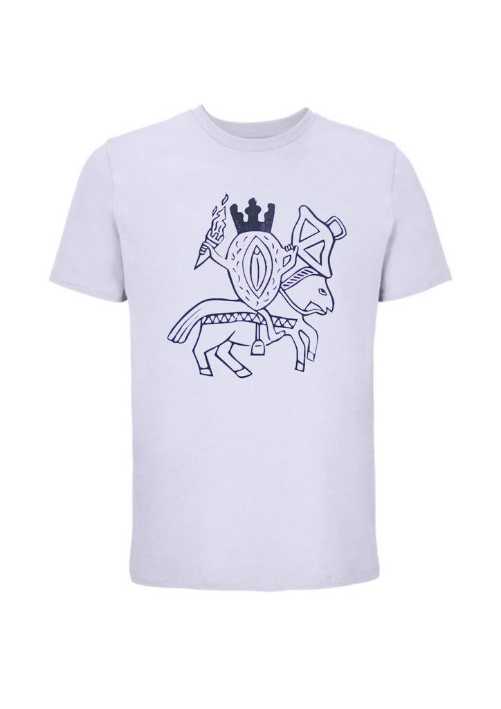Screen-printed T-Shirt "Vulva Warrior" - lilac (S)